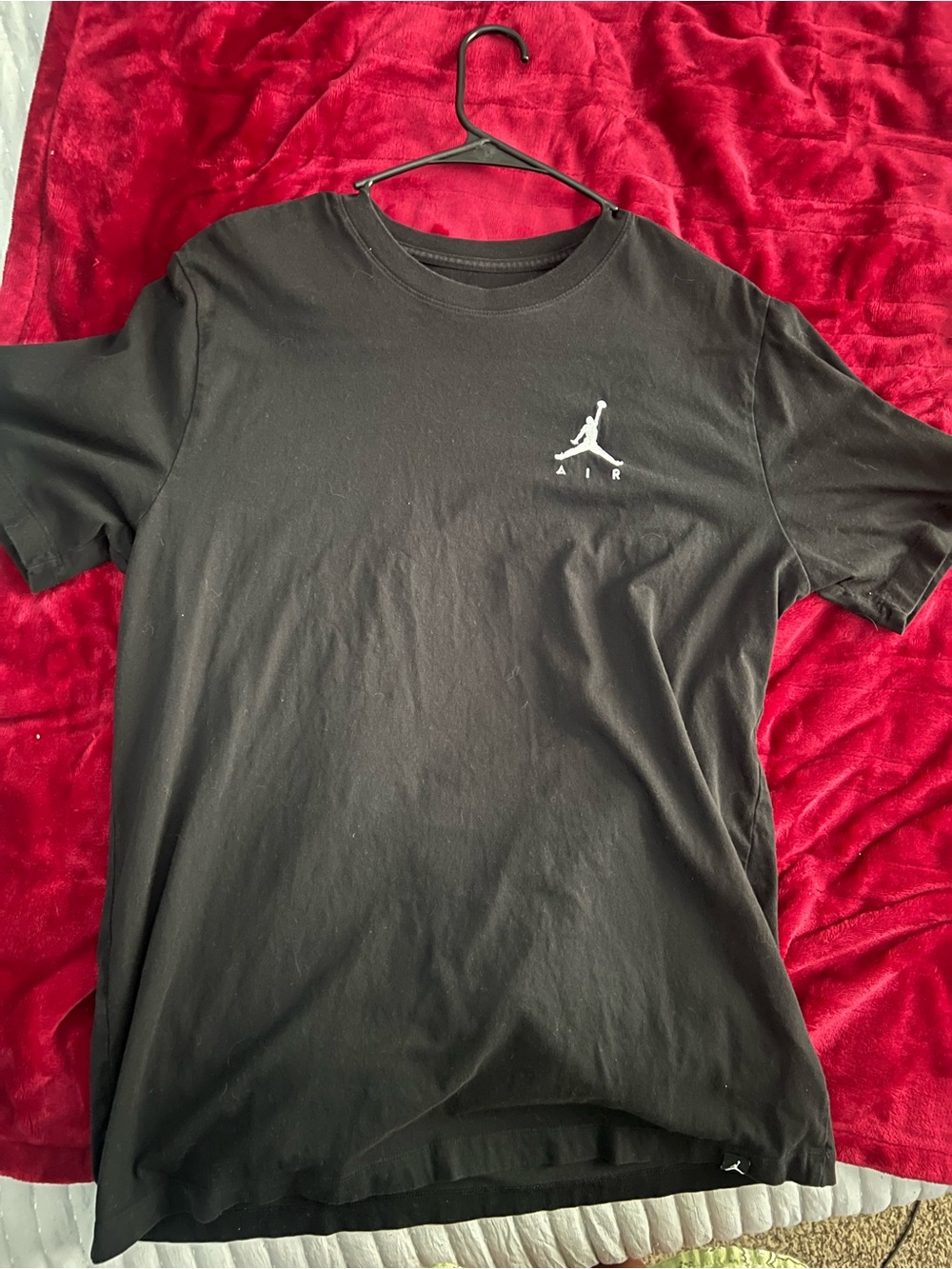 Jordan Black Short Sleeve Tee with White Jumpman Logo